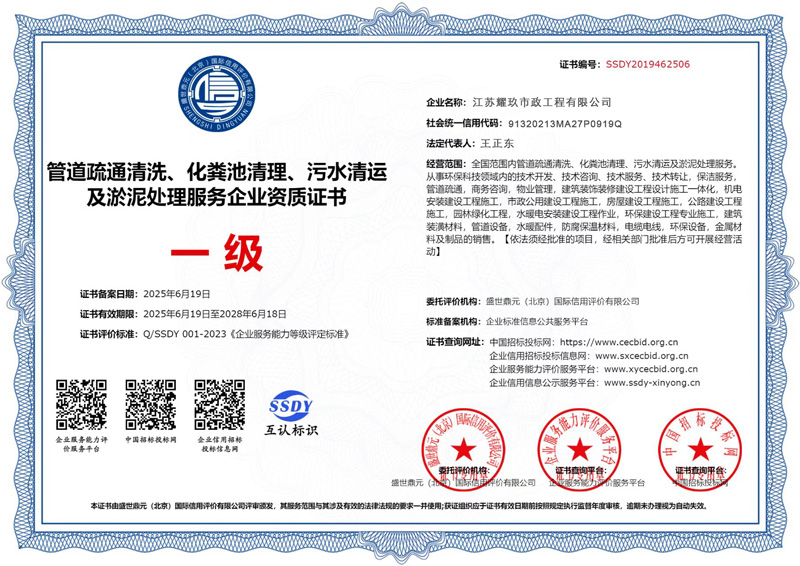 下关企业资质证书